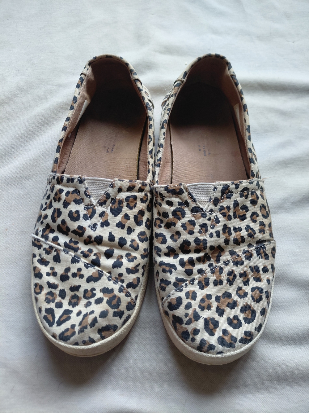 Toms Women Leopard Slip-On Sneakers - Tan & Black 7.5